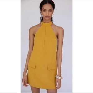 Anthropologie Mare Mare Yellow Halter Shift Mini Dress Small